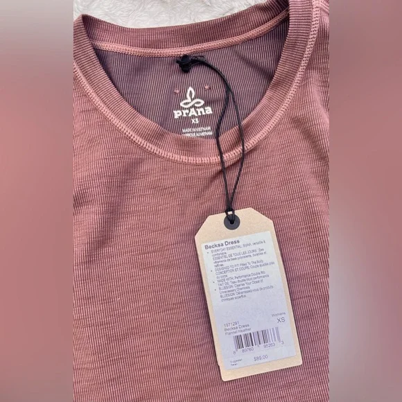 Prana Body Contour Becksa Mauve Dress NWT - Picture 3 of 8